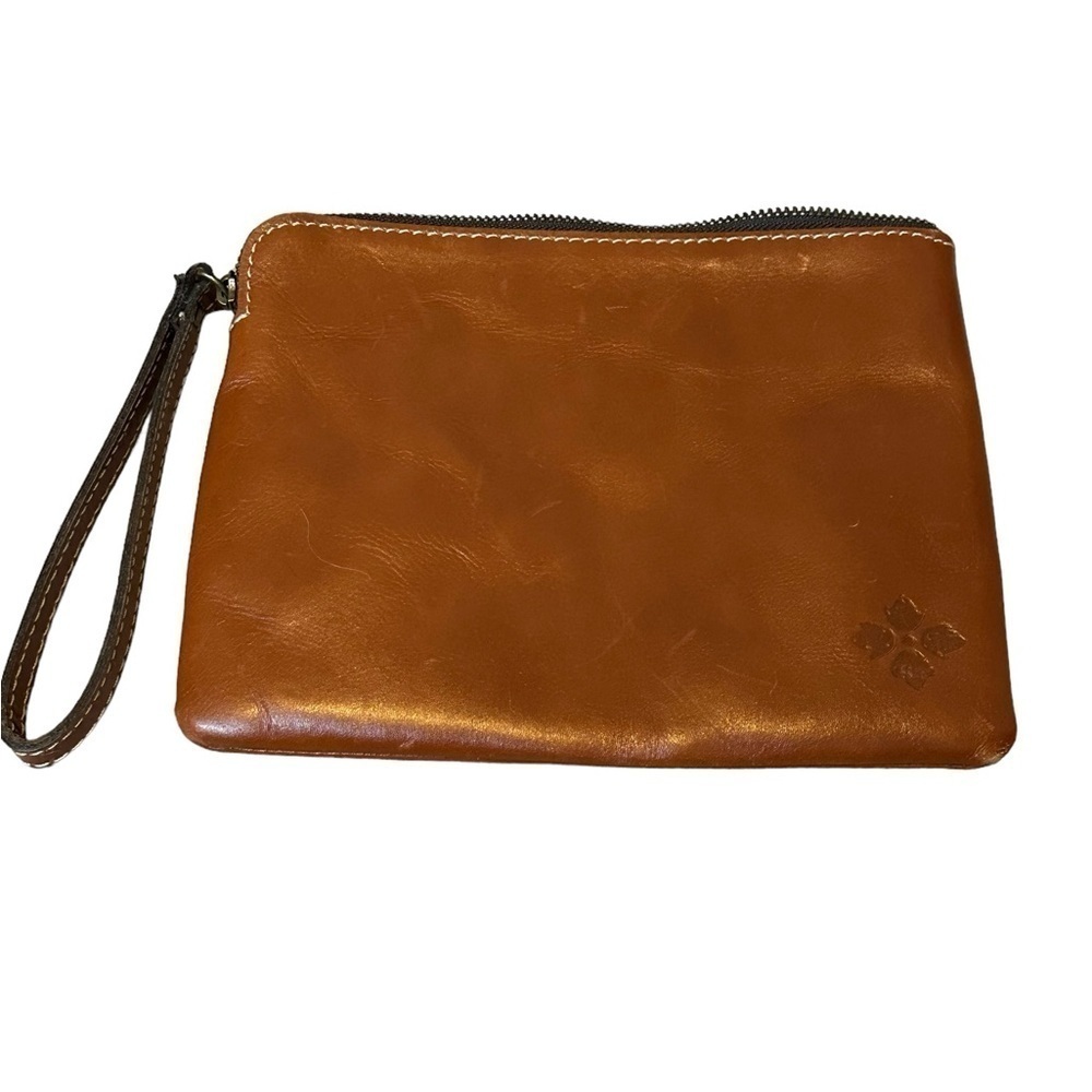 Patricia Nash Leather Faux Suede Wristlet Clutch Designer Clean